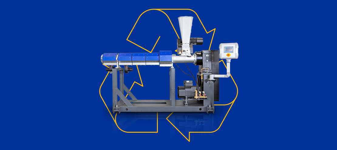 Extrudeuse de réalimentation en ligne de Sikoplast Recycling